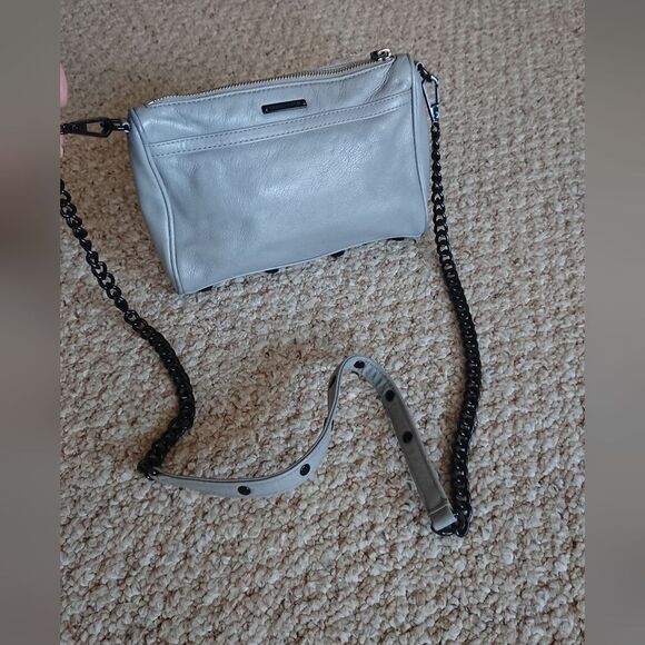 Rebecca Minkoff Grey M.A.C Studded Crossbody Bag - Picture 2 of 12